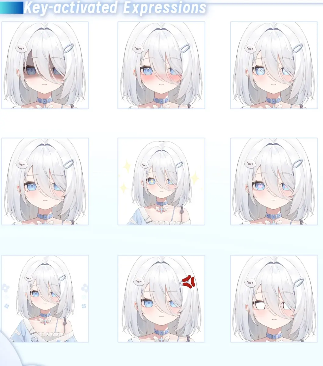 Premade Live2D VTuber Model Baby Seal Girl | VTube Studio Avatar with Expressions