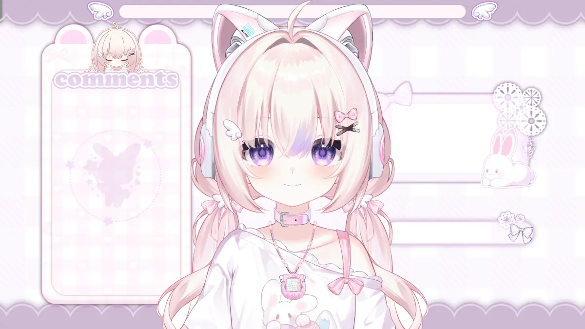 Premade Live2D VTuber Model Otaku Girl | VTube Studio Avatar with Expressions