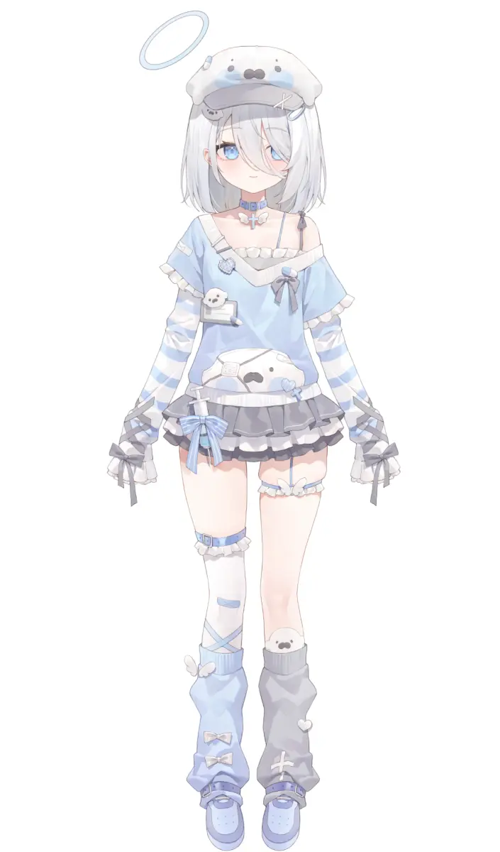 Premade Live2D VTuber Model Baby Seal Girl | VTube Studio Avatar with Expressions