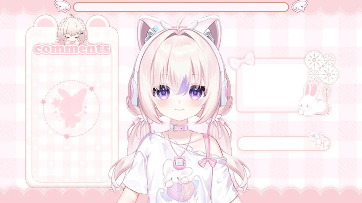 Premade Live2D VTuber Model Otaku Girl | VTube Studio Avatar with Expressions