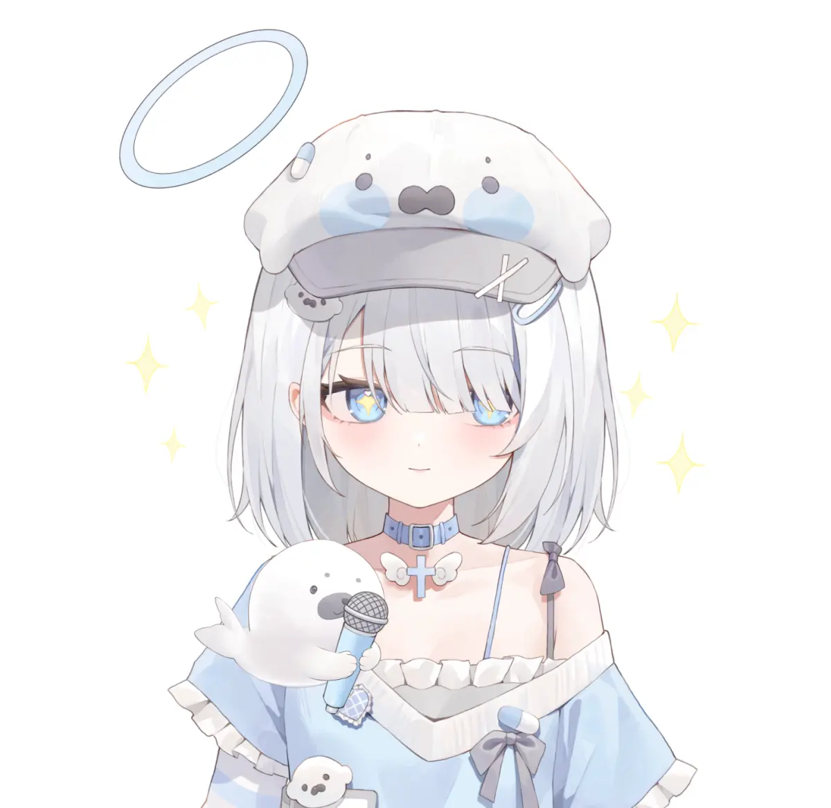 Premade Live2D VTuber Model Baby Seal Girl | VTube Studio Avatar with Expressions