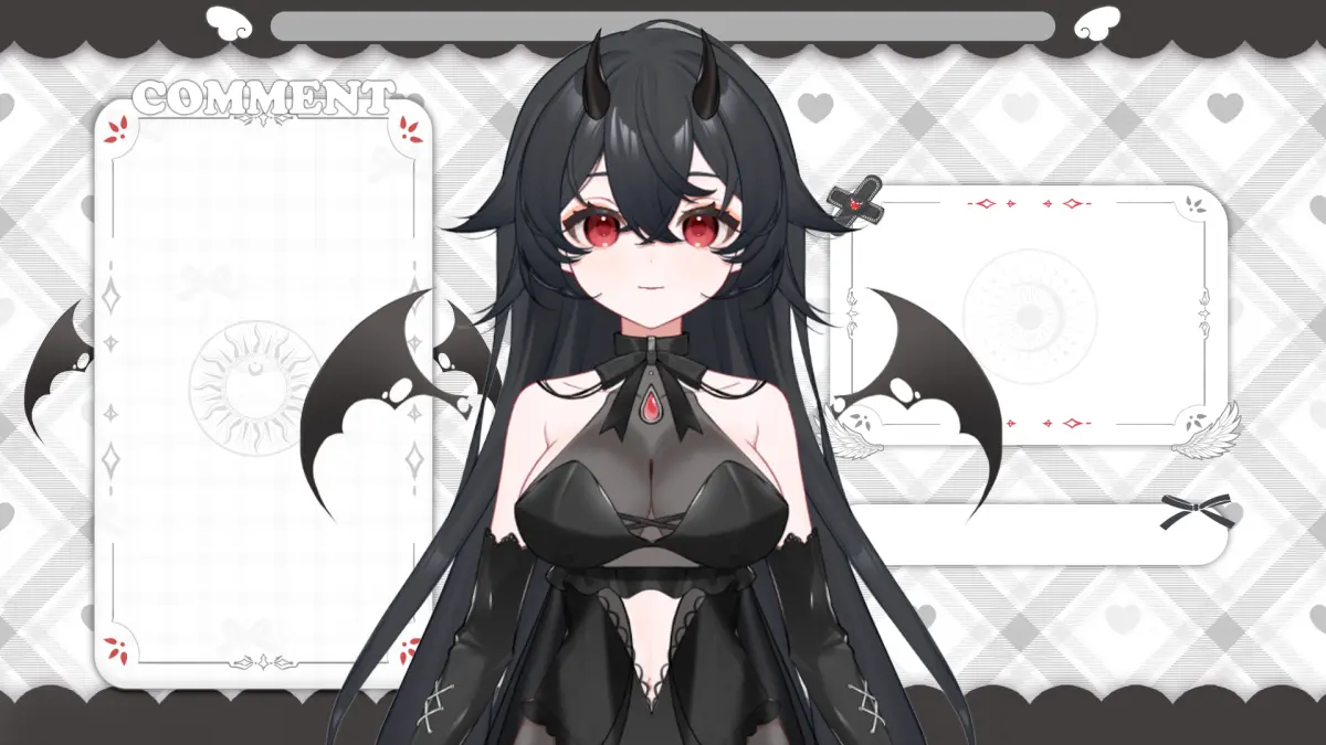 Live2D VTuber Model Angel Devil Avatar for VTube Studio Anime Character Customizable
