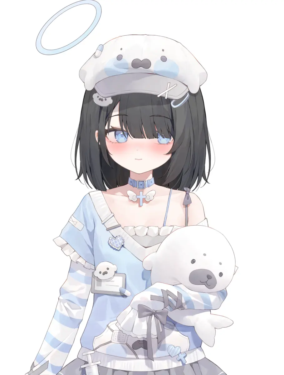 Premade Live2D VTuber Model Baby Seal Girl | VTube Studio Avatar with Expressions