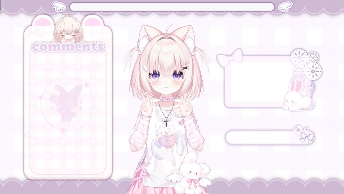 Premade Live2D VTuber Model Otaku Girl | VTube Studio Avatar with Expressions