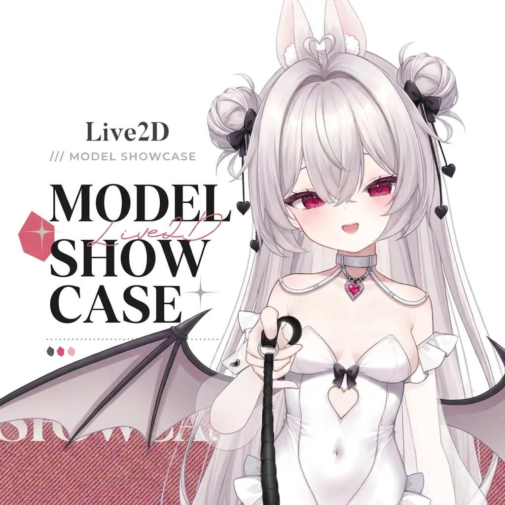 Devil Bunny VTuber Model Live2D Avatar | VTube Studio Character with Expression