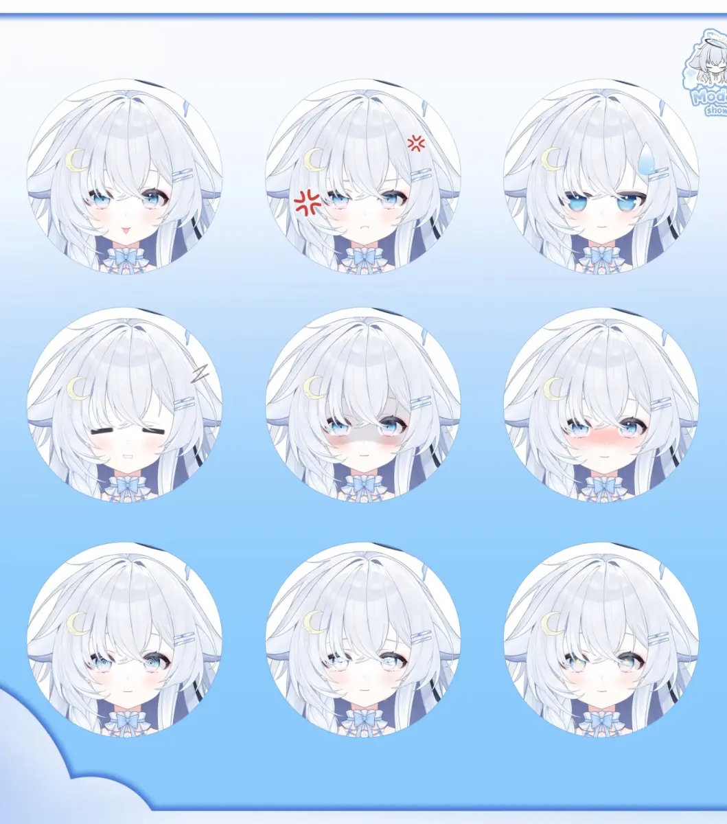 Moon Jellyfish VTuber Model Live2D Avatar | Premade Anime Character for VTube Studio