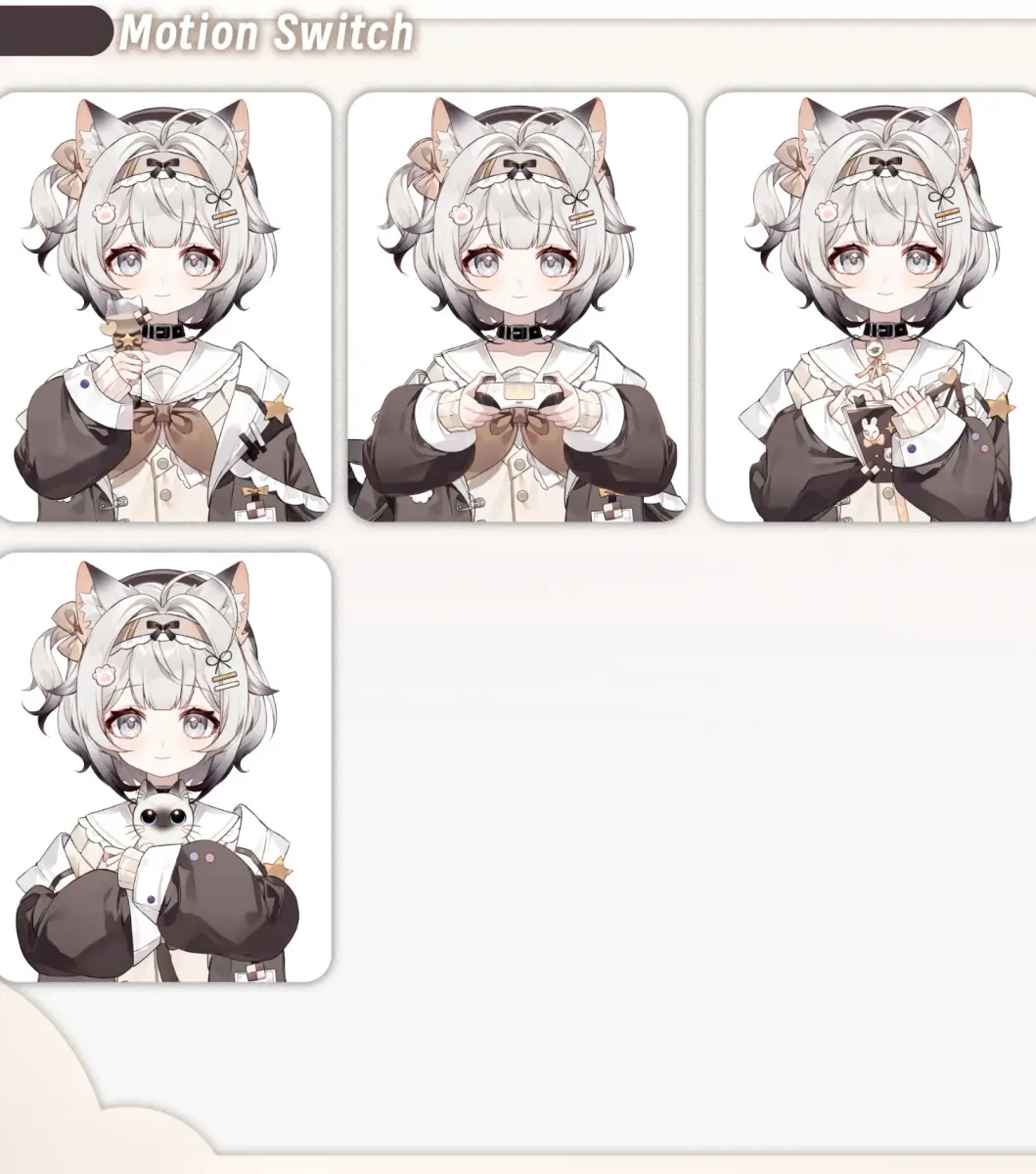 Custom Live2D VTuber Model | Siamese Cat JK Girl Avatar | VTube Studio Anime Avatar | Premade VTuber Model