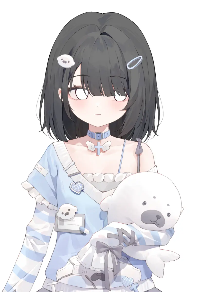 Premade Live2D VTuber Model Baby Seal Girl | VTube Studio Avatar with Expressions