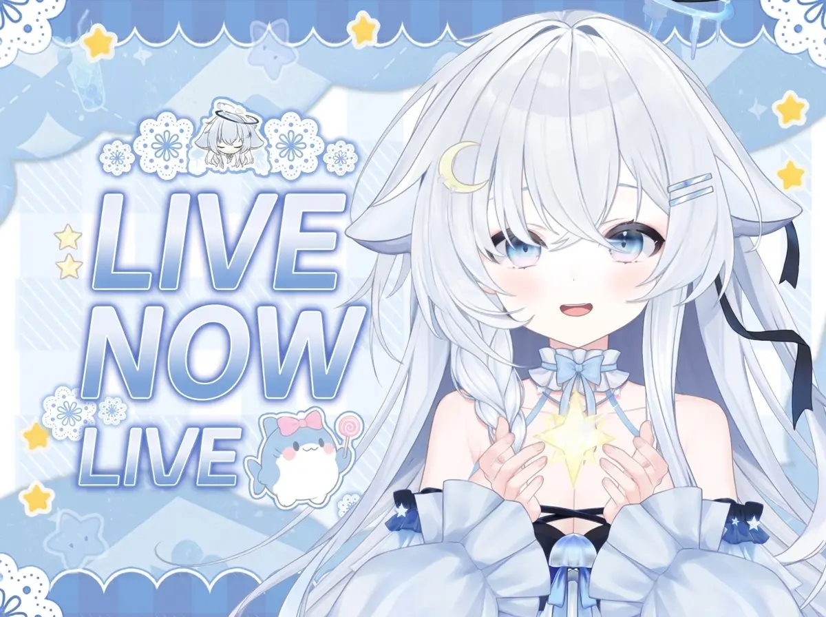 Moon Jellyfish VTuber Model Live2D Avatar | Premade Anime Character for VTube Studio