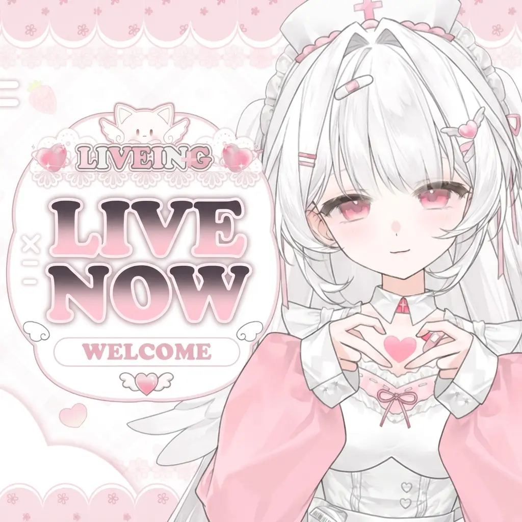 Nurse VTuber Model Live2D Avatar | Premade Anime Character for VTube Studio