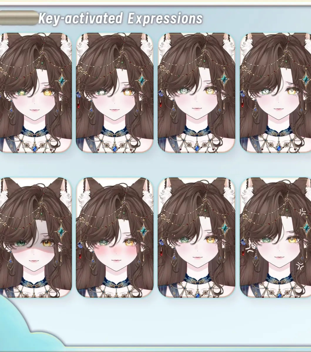 Princess of the Western Regions Live2D VTuber Model | Fantasy Fox Girl Avatar for VTube Studio