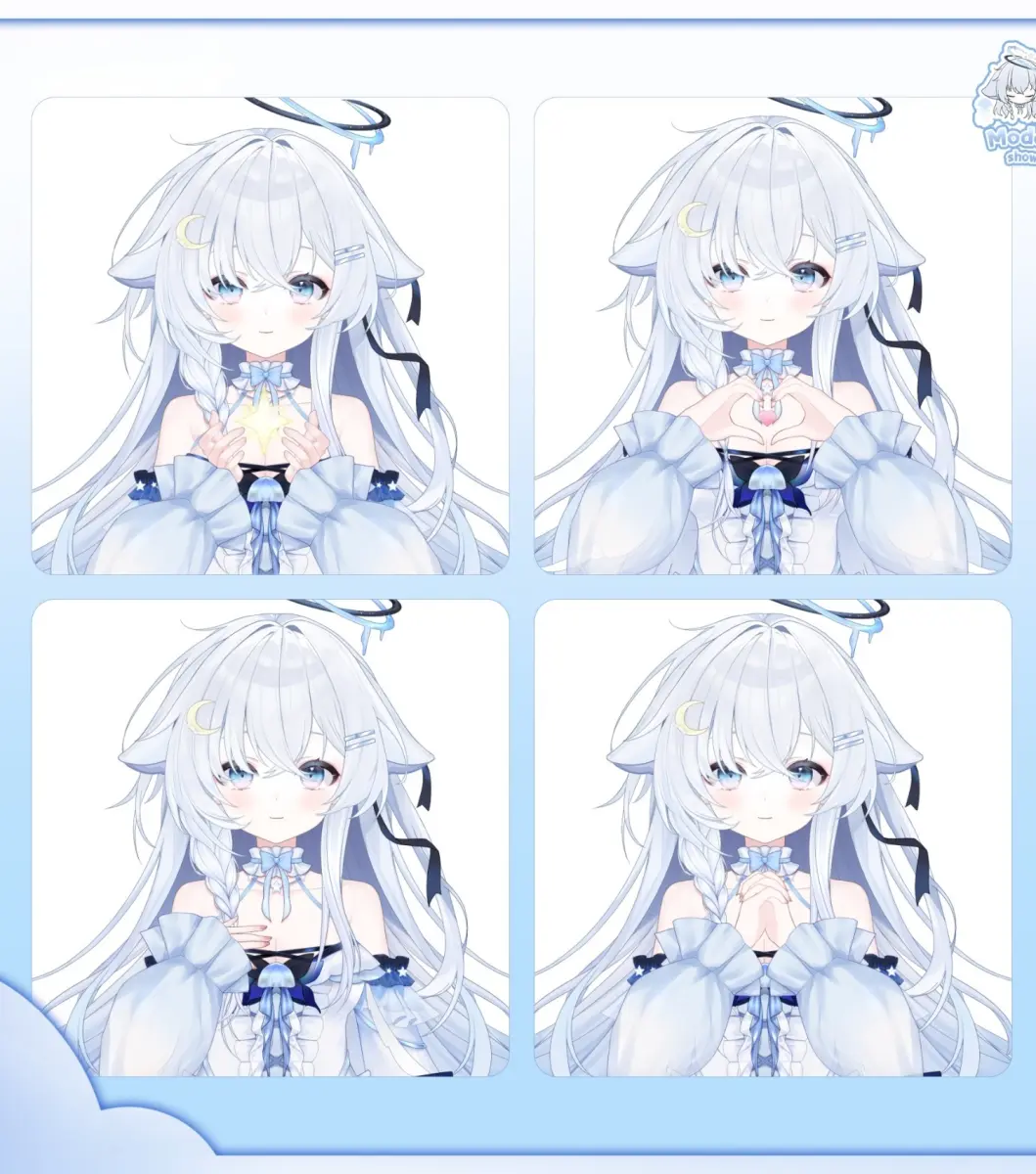 Moon Jellyfish VTuber Model Live2D Avatar | Premade Anime Character for VTube Studio
