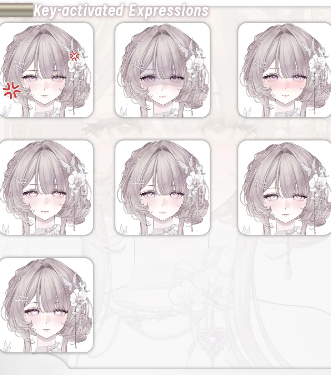 Renqu Love Song VTuber Model, Live2D Anime Avatar for VTube Studio
