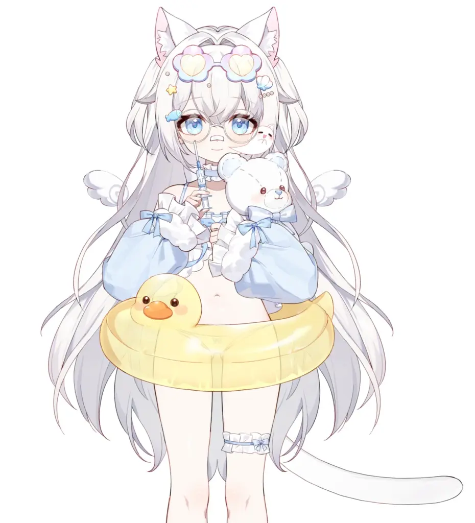 Cream Bear 2.0 VTuber Model Live2D Avatar for VTube Studio with Expressions
