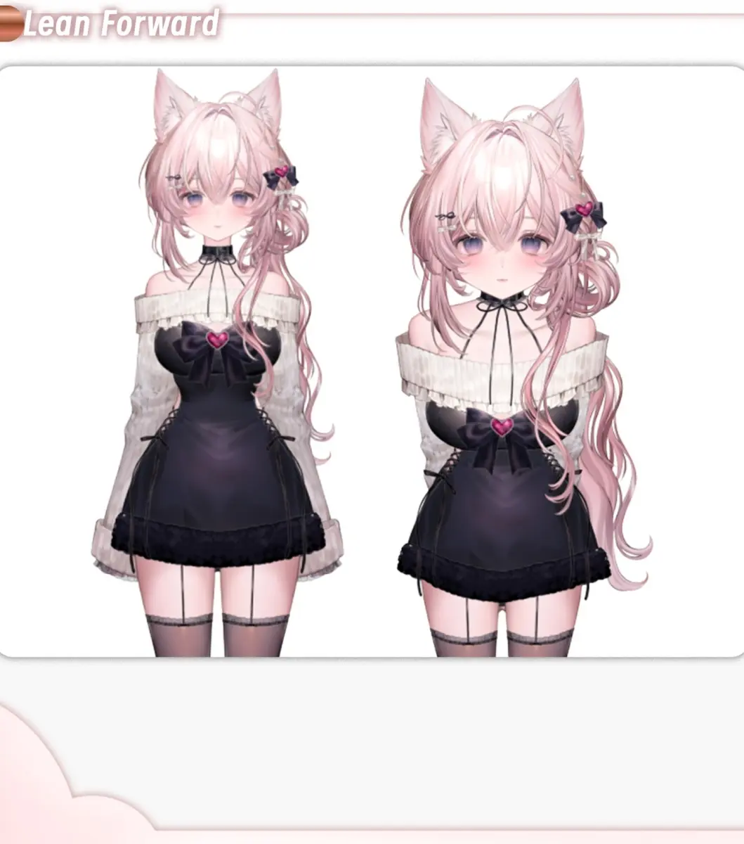 Live2D VTuber Model Premade + Streaming Overlay | Anime Fox Girl Avatar for VTube Studio