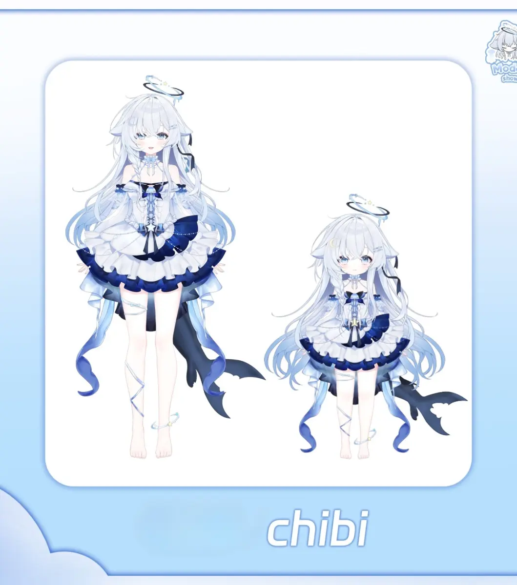Moon Jellyfish VTuber Model Live2D Avatar | Premade Anime Character for VTube Studio