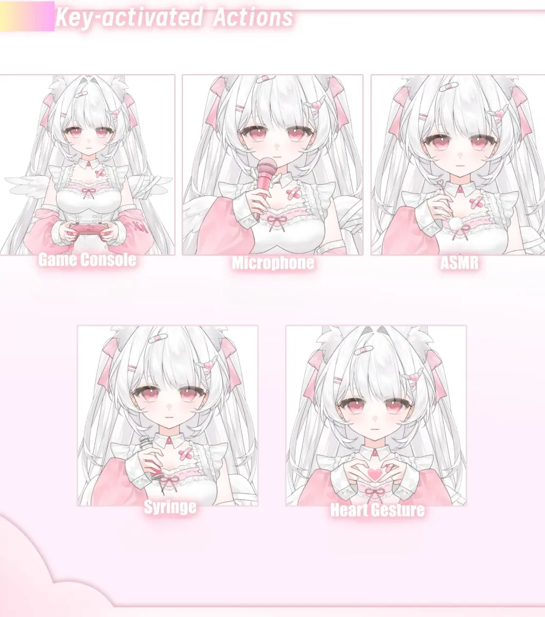 Nurse VTuber Model Live2D Avatar | Premade Anime Character for VTube Studio