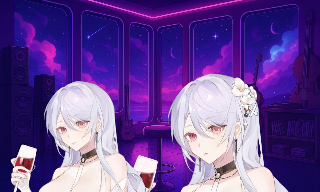 Celestia Noir – Live2D VTuber Model | Fully Rigged Premade Avatar
