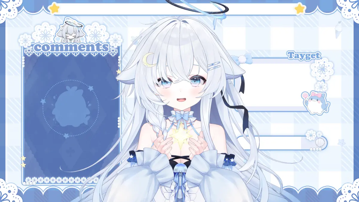 Moon Jellyfish VTuber Model Live2D Avatar | Premade Anime Character for VTube Studio