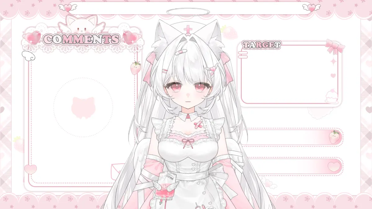 Nurse VTuber Model Live2D Avatar | Premade Anime Character for VTube Studio