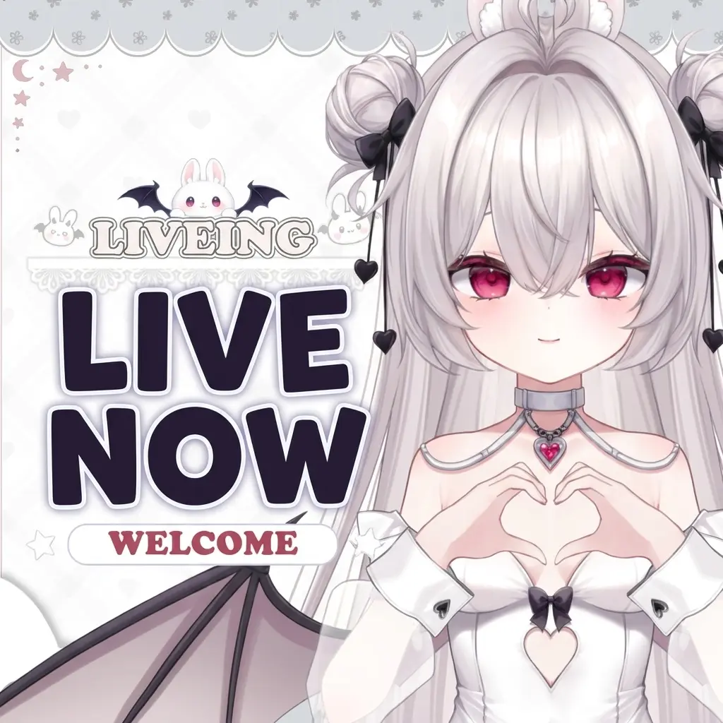Devil Bunny VTuber Model Live2D Avatar | VTube Studio Character with Expression