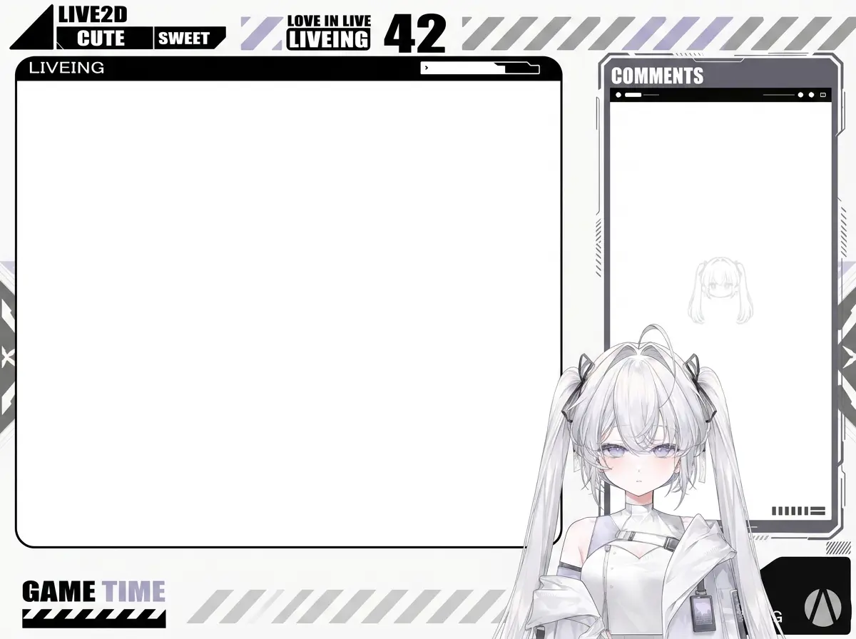 Live2D VTuber Model | Cybernetic Girl Zero Avatar | VTube Studio Premade VTuber Model