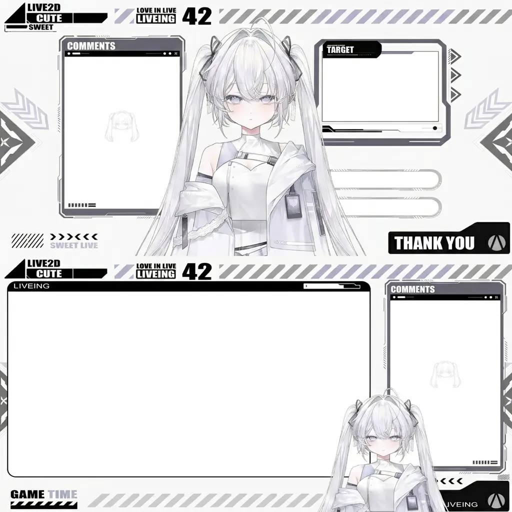Live2D VTuber Model | Cybernetic Girl Zero Avatar | VTube Studio Premade VTuber Model