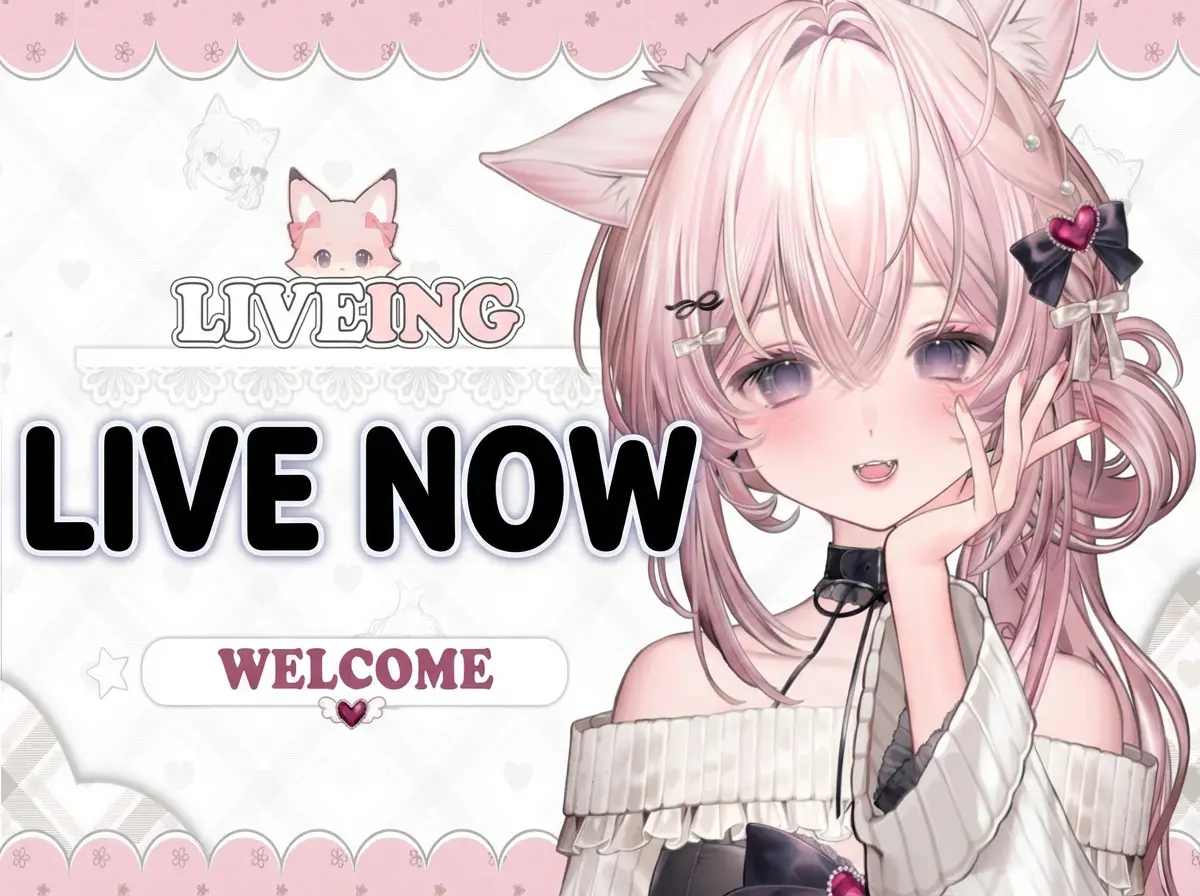 Live2D VTuber Model Premade + Streaming Overlay | Anime Fox Girl Avatar for VTube Studio