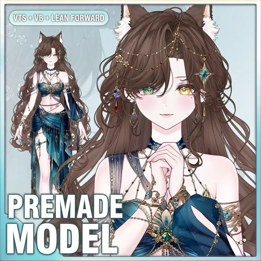 Princess of the Western Regions Live2D VTuber Model | Fantasy Fox Girl Avatar for VTube Studio
